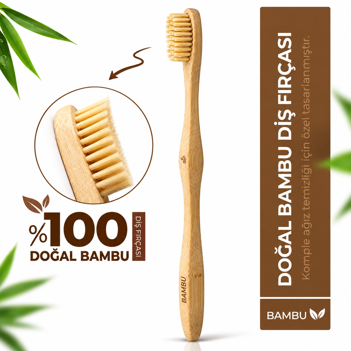 Doğal Bambu Diş Fırçası